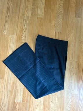 Kenneth Cole New York Navy Pinstripe Boot Cut Pants